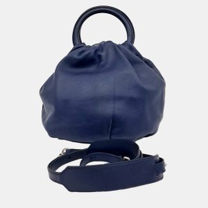 Loewe Navy Blue Leather Bounceback Small Bag, Satchels - Luxury Closet catalog