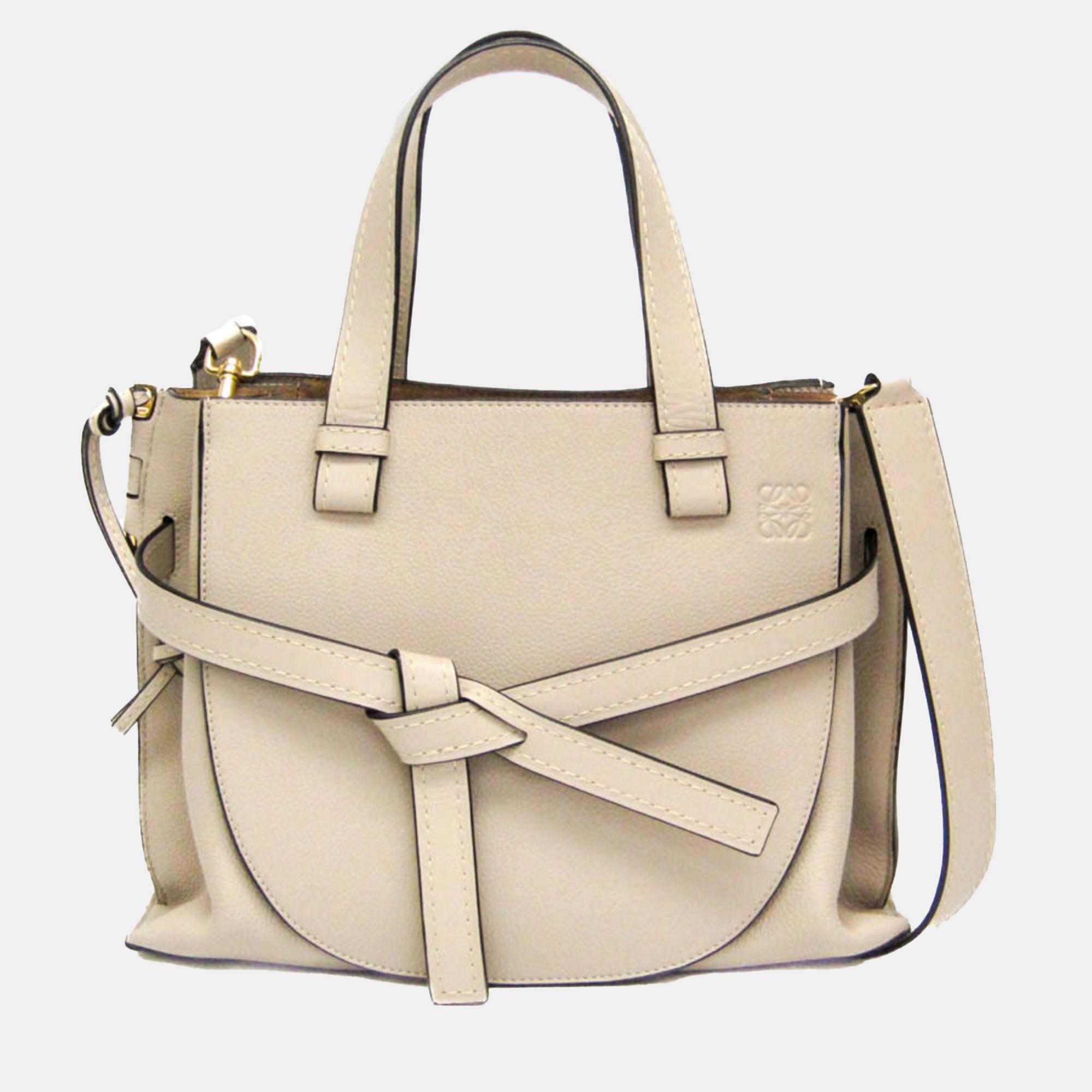 Loewe Light Beige Gate Leather Mini Top Handle Bag, Satchels - Luxury Closet catalog
