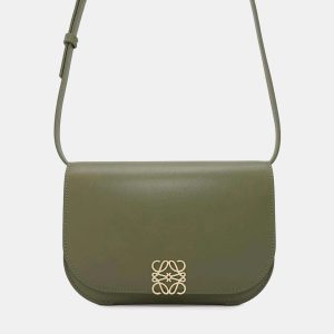 Loewe Green Leather Goya Accordion Shoulder Bag, Shoulder Bags - Luxury Closet catalog