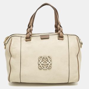 Loewe Two Tone Beige Leather Fusta 31 Boston Bag, Tote Handbags - Luxury Closet catalog