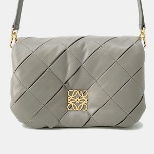Loewe Pearl Grey Lambskin Goya Puffer Shoulder Bag, Shoulder Bags - Luxury Closet catalog