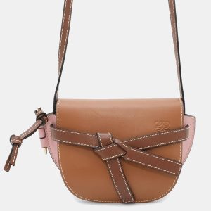 Loewe Brown/Pink Leather Mini Gate Shoulder Bag, Shoulder Bags - Luxury Closet catalog
