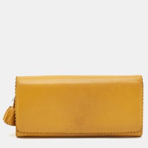 Loewe Yellow Leather Tassel Flap Continental Wallet, Wallets & Money Clips - Luxury Closet catalog