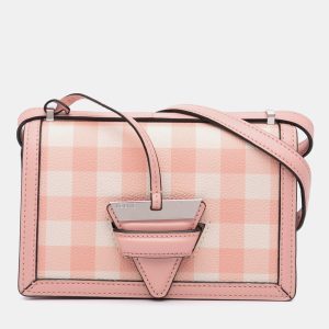 Loewe Pink Small Leather Gingham Barcelona Crossbody Shoulder Bag, Shoulder Bags - Luxury Closet catalog