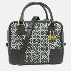 Loewe Amazona 19 Black Canvas Shoulder Bag, Satchels - Luxury Closet catalog