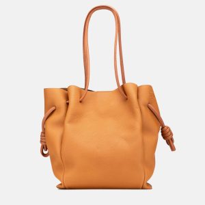 Loewe Brown Medium Leather Flamenco Knot Tote, Tote Handbags - Luxury Closet catalog