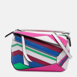 Loewe Multicolor Mini Calfskin Zigzag Puzzle Edge Satchel, Satchels - Luxury Closet catalog