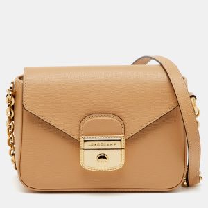 Longchamp Beige Leather Le Pliage Heritage Flap Crossbody Bag, Handbags - Luxury Closet catalog