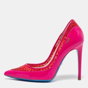 Loriblu Multicolor Lace and Patent Leather Pointed Toe Pumps Size 38, Pumps - Luxury Closet catalog