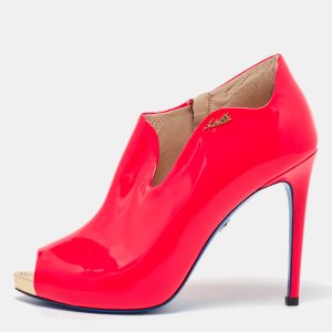 Loriblu Pink Patent Leather Zip Booties Size 37, Boots - Luxury Closet catalog