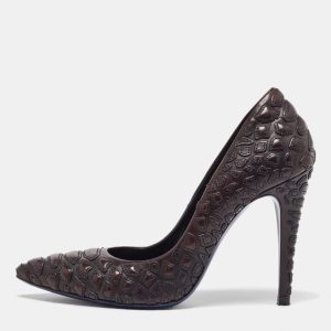 Loriblu Brown Leather Pointed Toe Pumps Size 38, Pumps - Luxury Closet catalog