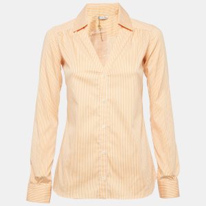 Loro Piana Orange Striped Cotton Blend Shirt S, Shirts & Tops - Luxury Closet catalog
