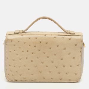 Loro Piana Ivory Ostrich Zip Around Wallet, Wallets & Money Clips - Luxury Closet catalog