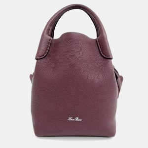 Loro Piana Burgundy Leather Veilback Small bag, Satchels - Luxury Closet catalog