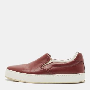 Loro Piana Burgundy Leather Slip On Sneakers Size 37.5, Athletic Shoes & Sneakers - Luxury Closet catalog