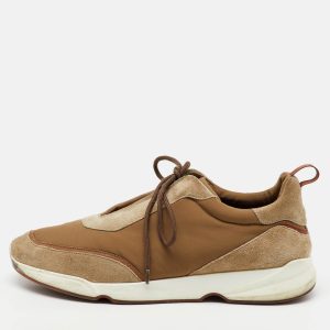 Loro Piana Light Brown Fabric and Suede Modular Walk Sneakers Size 45, Athletic Shoes & Sneakers - Luxury Closet catalog