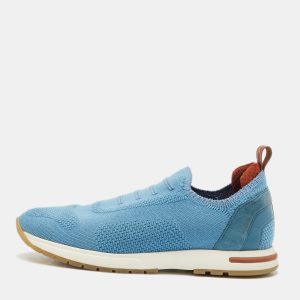 Loro Piana Blue Knit Fabric 360 LP Flexy Walk Slip On Sneakers Size 37, Athletic Shoes & Sneakers - Luxury Closet catalog
