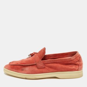 Loro Piana Pink Suede Summer Charms Walk Loafers Size 39.5, Loafers & Slip-Ons - Luxury Closet catalog