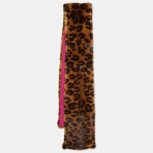 Louis Vuitton Brown Leopard Print Mink Fur Metal Logo Detail Stole, Scarves & Shawls - Luxury Closet catalog