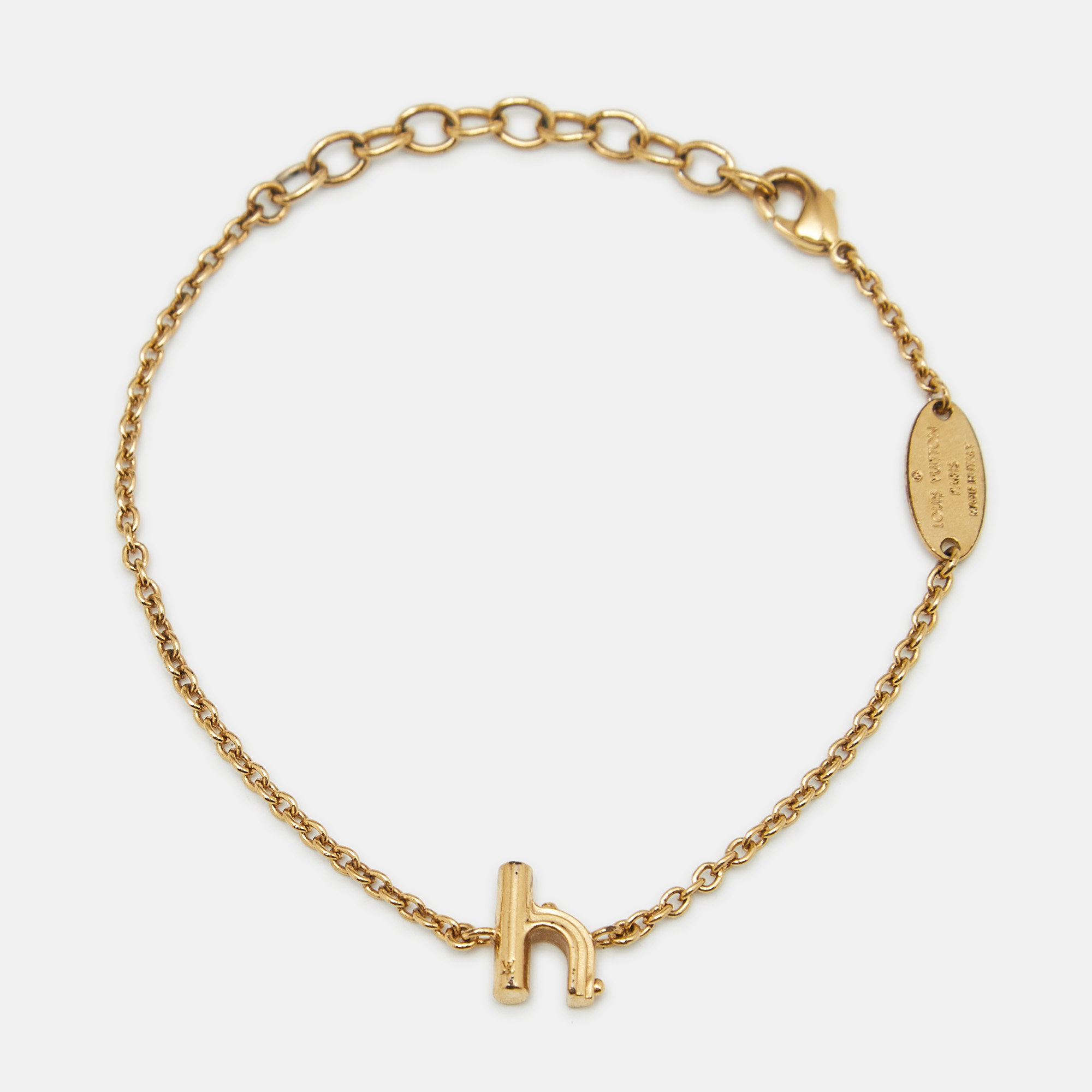 Louis Vuitton LV & Me Letter H Gold Tone Bracelet, Jewelry - Luxury Closet catalog