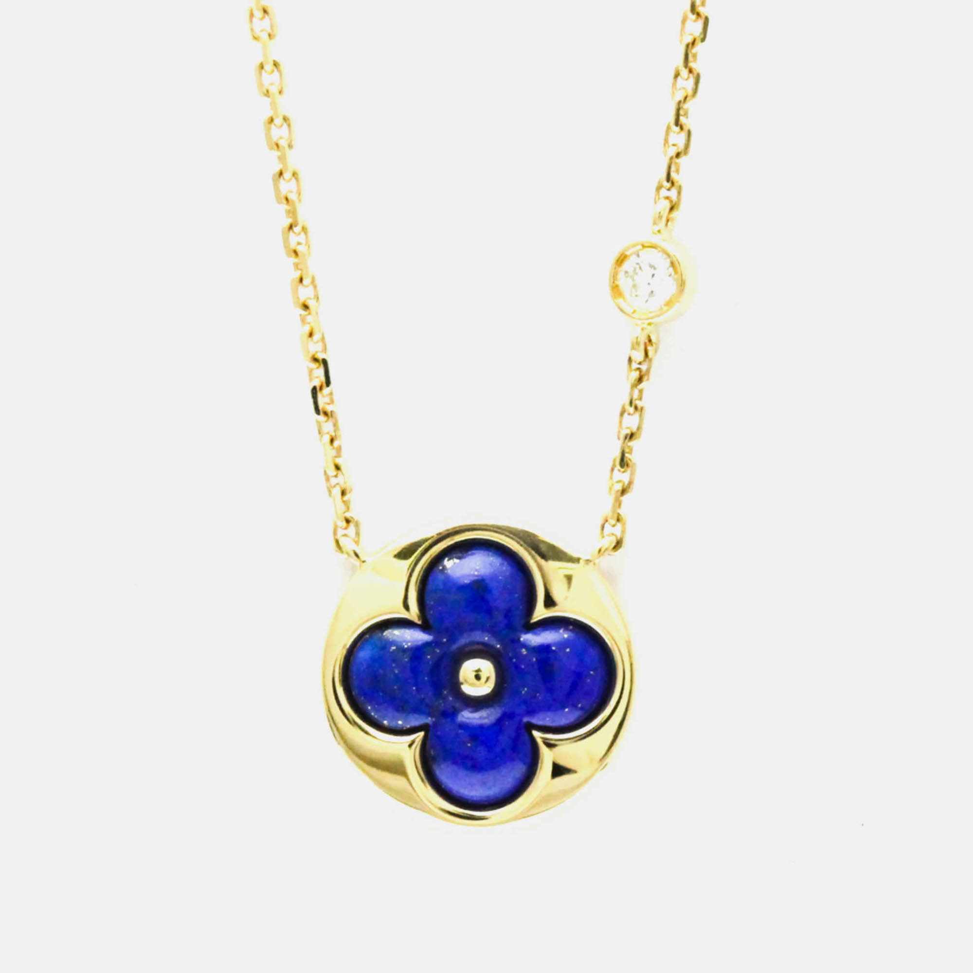 Louis Vuitton Sun Blossom BB Yellow Gold 18K DiamondLapis Lazuli Pendant Necklace, Necklaces - Luxury Closet catalog