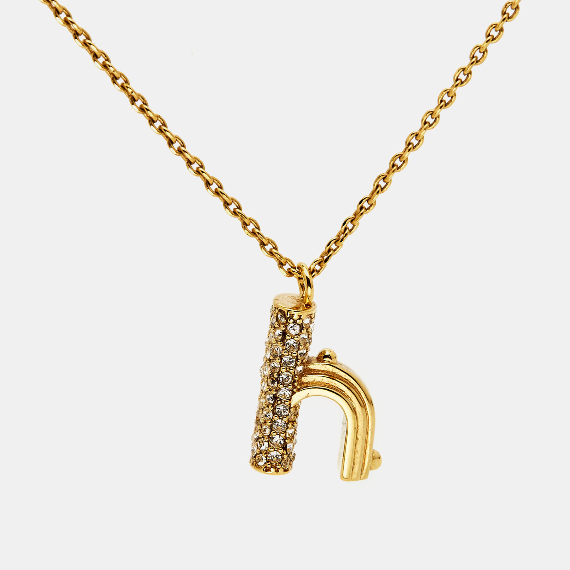 Louis Vuitton LV & Me Crystals Letter H Gold Tone Neckalce, Jewelry - Luxury Closet catalog
