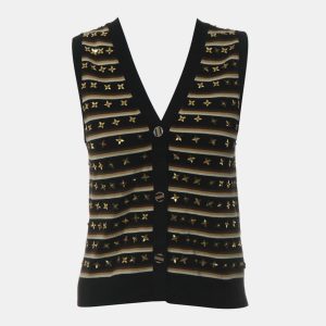 Louis Vuitton Knitted Stripe Quatrefoil Sequin Vest L, Shirts & Tops - Luxury Closet catalog
