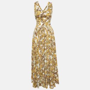 Louis Vuitton Yellow Chain Print Silk Blend Sleeveless Maxi Dress S, Dresses - Luxury Closet catalog