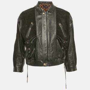 Louis Vuitton Black Velvet and Leather Lace-Up Biker Jacket M, Coats & Jackets - Luxury Closet catalog