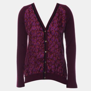Louis Vuitton Burgundy Wool Printed Knit Cardigan sz M, Sweaters & Cardigans - Luxury Closet catalog