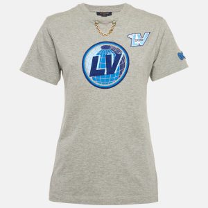 Louis Vuitton Grey Printed Jersey Crew Neck T-Shirt XS, Shirts & Tops - Luxury Closet catalog