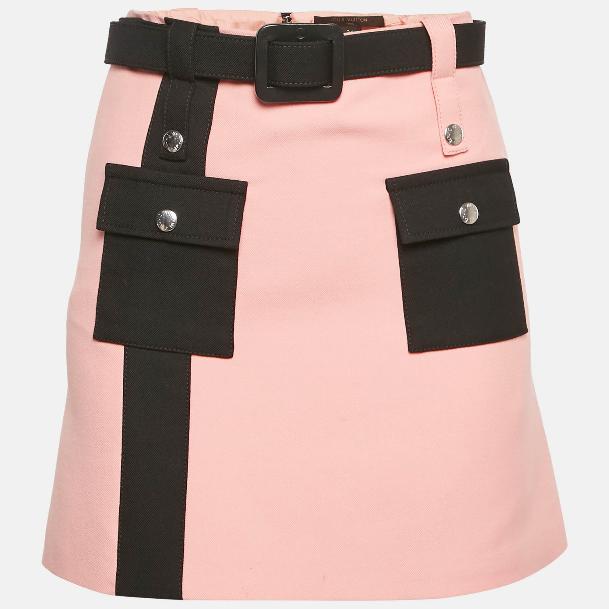 Louis Vuitton Pink Wool Belted Mini Skirt S, Skirts - Luxury Closet catalog