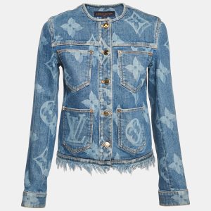 Louis Vuitton Blue Monogram Denim Round Neck Jacket S, Coats & Jackets - Luxury Closet catalog