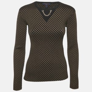 Louis Vuitton Brown Checks Lurex Knit Crewneck Pullover XS, Sweaters & Cardigans - Luxury Closet catalog
