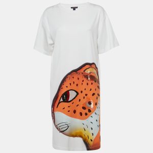 Louis Vuitton White Sequins Leopard Print Jersey T-Shirt Dress L, Dresses - Luxury Closet catalog