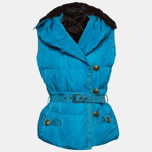 Louis Vuitton Blue Synthetic Belted Hooded Quilte Jacket S, Coats & Jackets - Luxury Closet catalog