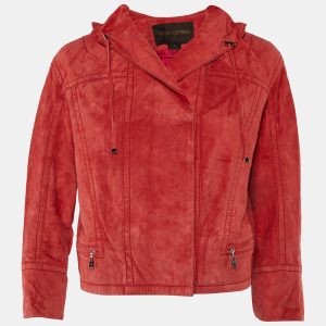 Louis Vuitton Red Suede Ruffled Neck Zip Front Jacket M, Coats & Jackets - Luxury Closet catalog