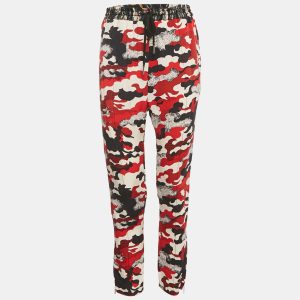 Louis Vuitton Red Camouflage Print Silk Drawstring Trousers S, Clothing - Luxury Closet catalog