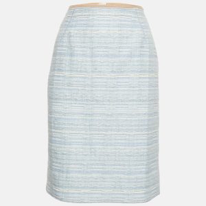 Louis Vuitton Blue Lurex Tweed Pencil Skirt M, Skirts - Luxury Closet catalog