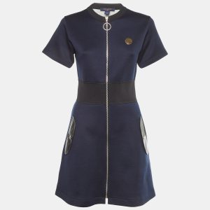 Louis Vuitton Navy Blue Cotton Jersey Zip Front Dress S, Dresses - Luxury Closet catalog