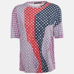 Louis Vuitton Purple Monogram Print Jersey T-Shirt L, Shirts & Tops - Luxury Closet catalog