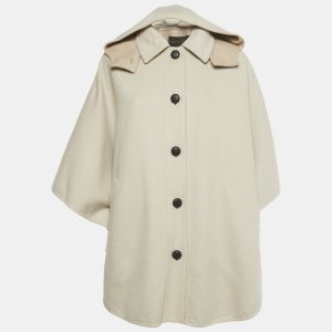 Louis Vuitton Beige Wool Detachable Hood Button Front Cape Coat M, Coats & Jackets - Luxury Closet catalog