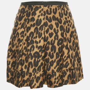 Louis Vuitton Brown Animal Print Silk Pleated Mini Skirt M, Skirts - Luxury Closet catalog