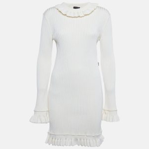 Louis Vuitton Ivory Rib Knit Ruffled Mini Dress XL, Dresses - Luxury Closet catalog