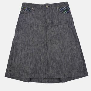 Louis Vuitton Denim Skirt Gray Size 34, Skirts - Luxury Closet catalog
