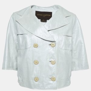 Louis Vuitton Silver Crinkled Leather Biker Jacket L, Coats & Jackets - Luxury Closet catalog