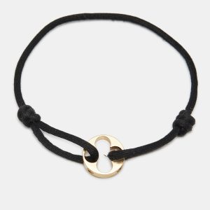 Louis Vuitton Empreinte Black Cord 18K Yellow Gold Bracelet, Bracelets - Luxury Closet catalog