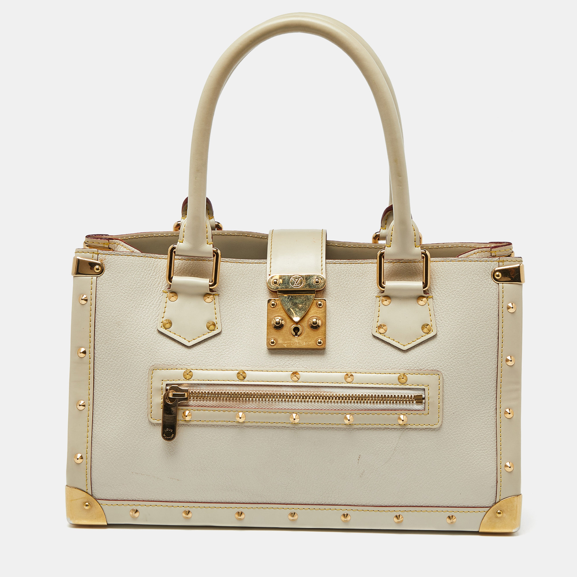 Louis Vuitton White Suhali Leather Le Fabuleux Bag, Tote Handbags - Luxury Closet catalog
