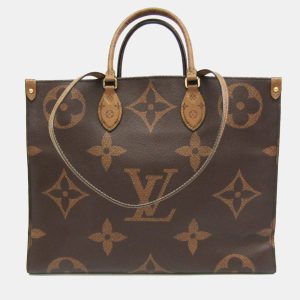Louis Vuitton Beige Brown Monogram Reverse OnTheGo GM Tote, Tote Handbags - Luxury Closet catalog