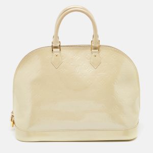 Louis Vuitton Cream Monogram Vernis Alma GM Bag, Satchels - Luxury Closet catalog